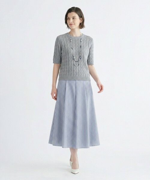 SCAPA / スキャパ ミニ・ひざ丈スカート | トリニティストライプスカート | 詳細1