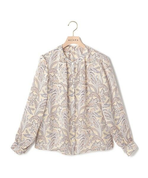 SCAPA / スキャパ シャツ・ブラウス | ボヘミアンペーズリーブラウス（ベージュ）