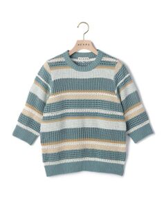 SCAPA / スキャパ ニット・セーター | メッシュボーダーニット