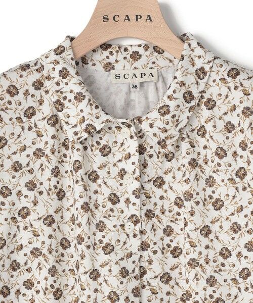 SCAPA / スキャパ カットソー | フラワージャージ衿付きカットソー | 詳細8