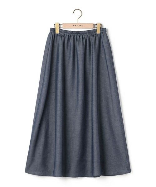 SCAPA / スキャパ ミニ・ひざ丈スカート | モディッシュツイルスカート（ネイビー）