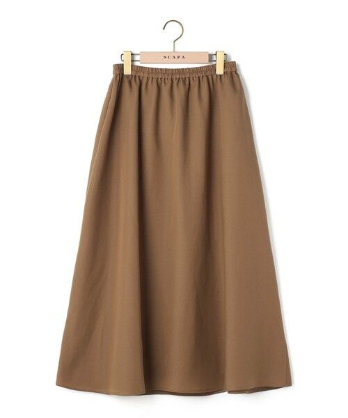 SCAPA / スキャパ ミニ・ひざ丈スカート | モディッシュツイルスカート（ブラウン）