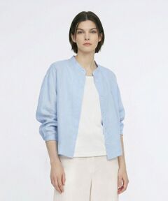 SCAPA / スキャパ シャツ・ブラウス | リノシャンブレースタンドカラーブラウス