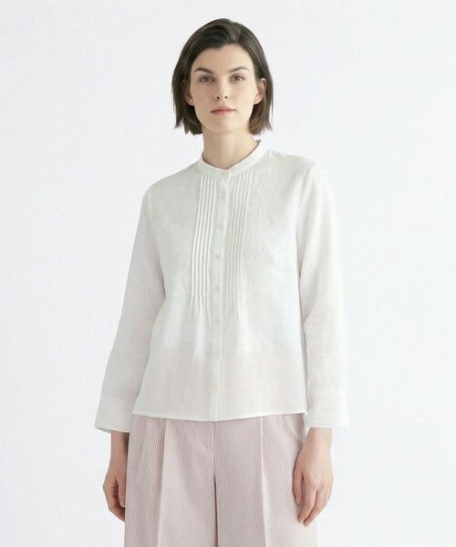 SCAPA / スキャパ シャツ・ブラウス | リノエンブロイダリー前開きブラウス（ホワイト）