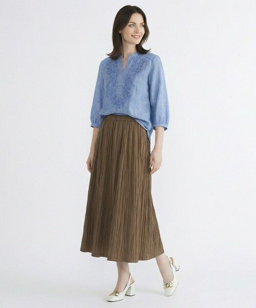 SCAPA / スキャパ シャツ・ブラウス | リノエンブロイダリー5分袖ブラウス | 詳細1