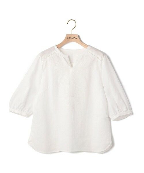 SCAPA / スキャパ シャツ・ブラウス | リノエンブロイダリー5分袖ブラウス | 詳細5
