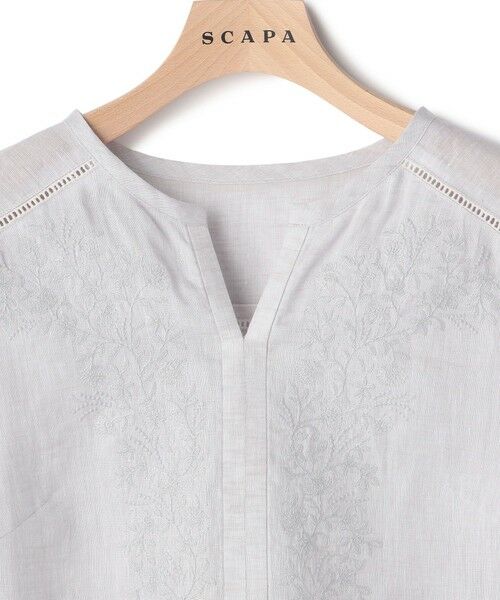 SCAPA / スキャパ シャツ・ブラウス | リノエンブロイダリー5分袖ブラウス | 詳細10