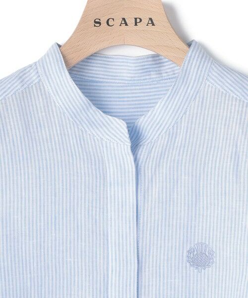 SCAPA / スキャパ シャツ・ブラウス | リノストライプスタンドカラーブラウス | 詳細5