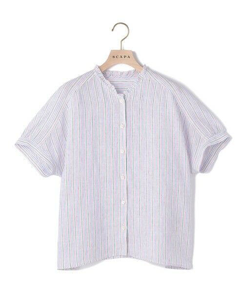 SCAPA / スキャパ シャツ・ブラウス | リノストライプフリルカラーブラウス | 詳細10