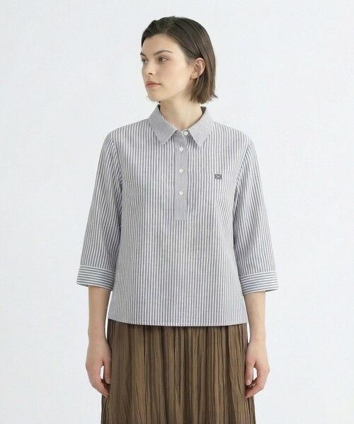 SCAPA / スキャパ シャツ・ブラウス | リノパッチワークブラウス（ブラック）