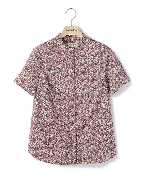 SCAPA / スキャパ シャツ・ブラウス | 【ＷＥＢ先行販売】 Liberty Printタイニーフラワーカットソー（レッド）