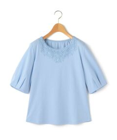 SCAPA / スキャパ カットソー | エンブロジャージパフスリーフカットソー