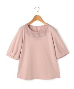 SCAPA / スキャパ カットソー | エンブロジャージパフスリーフカットソー