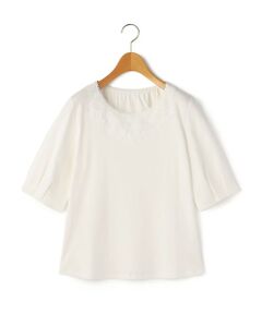 SCAPA / スキャパ カットソー | エンブロジャージパフスリーフカットソー