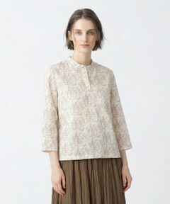 SCAPA / スキャパ カットソー | Liberty Print ギルドジャージ衿付きカットソー