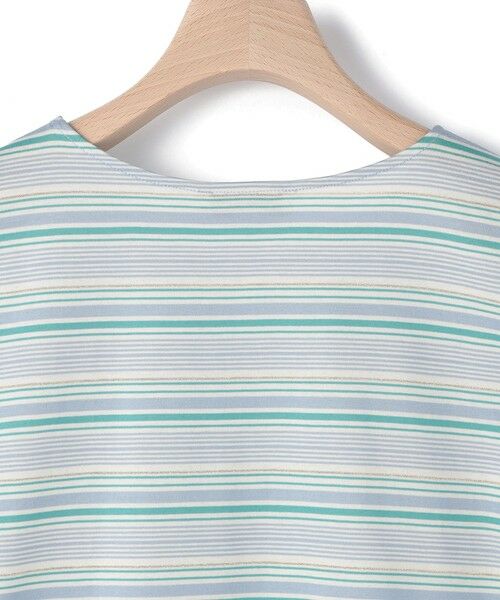 SCAPA / スキャパ カットソー | ラメボーダーフレンチスリーブカットソー | 詳細6