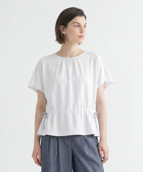 SCAPA / スキャパ カットソー | ソフトシルケットブラウジングカットソー（オフホワイト）