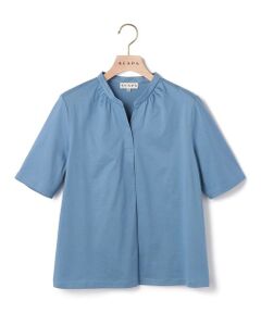 SCAPA / スキャパ カットソー | ソフトシルケット衿付きカットソー