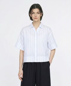 SCAPA / スキャパ シャツ・ブラウス | エンブロストライプスキッパーブラウス