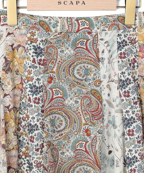 SCAPA / スキャパ ミニ・ひざ丈スカート | Liberty Printパッチワークスカート | 詳細5