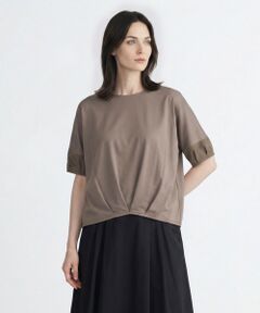 SCAPA / スキャパ カットソー | スムースレイ袖切替えカットソー