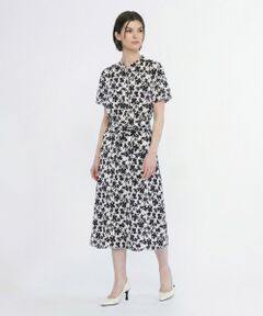 SCAPA / スキャパ ドレス | モノクロフラワーワンピース
