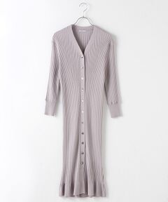 SEASON STYLE LAB / シーズンスタイルラボ ロング・マキシ丈ワンピース | リブロングフリルワンピース