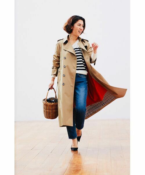 ✨美品✨Aquascutum ベーシックトレンチコートロング✨大草直子さん愛用✨-