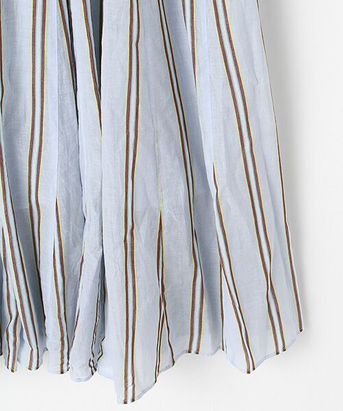 SEASON STYLE LAB / シーズンスタイルラボ ロング・マキシ丈ワンピース | ワンピース　(Cotton Voile Stripe Tuck Sleeve Dres) | 詳細4