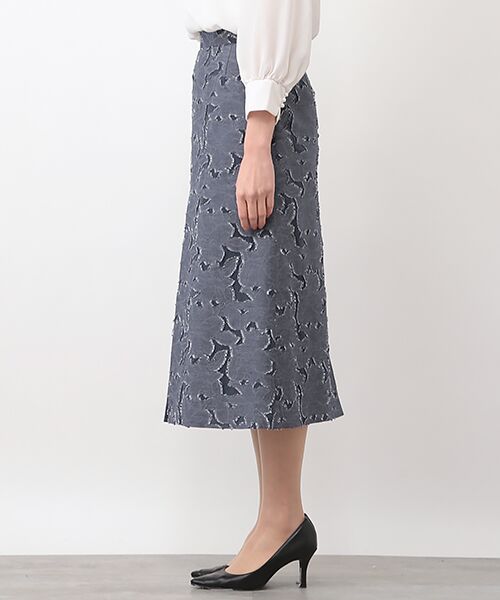 SEASON STYLE LAB / シーズンスタイルラボ ロング・マキシ丈スカート | デニム調ジャカードタックスカート | 詳細8