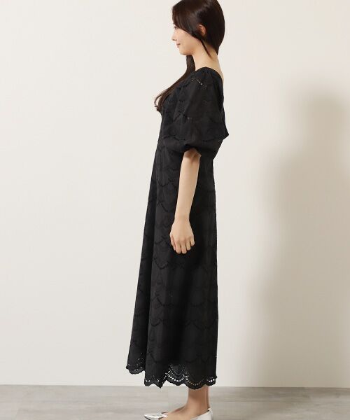 SEASON STYLE LAB / シーズンスタイルラボ ロング・マキシ丈ワンピース | Cotton Voile Dot Hemla Dress | 詳細8