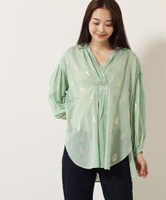 SEASON STYLE LAB / シーズンスタイルラボ シャツ・ブラウス | コットンボイルホイルフラワープリントブラウス