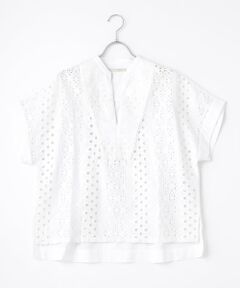 Border Hemla French Sleeve Blouse