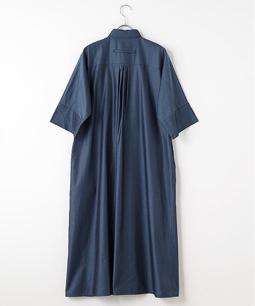 SEASON STYLE LAB / シーズンスタイルラボ ロング・マキシ丈ワンピース | テント半袖シャツワンピース | 詳細1