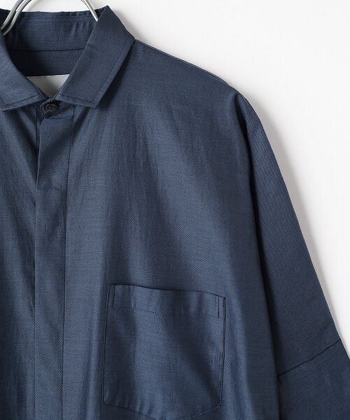 SEASON STYLE LAB / シーズンスタイルラボ ロング・マキシ丈ワンピース | テント半袖シャツワンピース | 詳細2