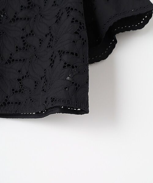 ▼24SS 未使用級✨ティッカ 総レースフラワーノーカラージャケット 羽織 黒 TICCA】フラワーレースジャケット（ノーカラージャケット