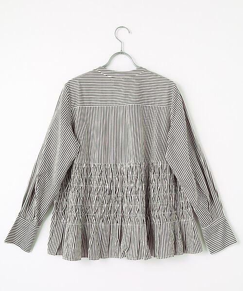 SEASON STYLE LAB / シーズンスタイルラボ シャツ・ブラウス | Cotton Poplin Wave Tuck Blouse | 詳細1