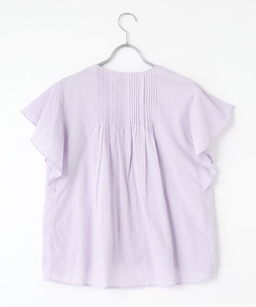 SEASON STYLE LAB / シーズンスタイルラボ シャツ・ブラウス | COTTON JACQUARD PINTUCK BLOUSE | 詳細2