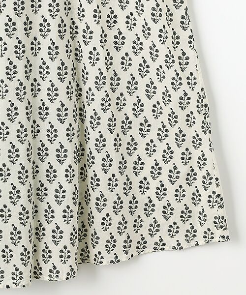 SEASON STYLE LAB / シーズンスタイルラボ ロング・マキシ丈ワンピース | Cotton Voile Small Flower Print Flare Dress | 詳細3