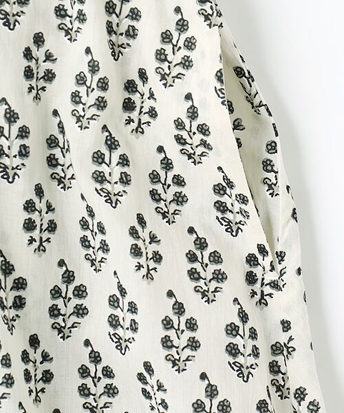 SEASON STYLE LAB / シーズンスタイルラボ ロング・マキシ丈ワンピース | Cotton Voile Small Flower Print Flare Dress | 詳細4