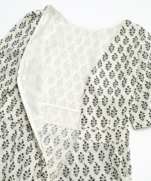 SEASON STYLE LAB / シーズンスタイルラボ ロング・マキシ丈ワンピース | Cotton Voile Small Flower Print Flare Dress | 詳細6