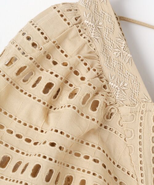 SEASON STYLE LAB / シーズンスタイルラボ ロング・マキシ丈ワンピース | STRIPE CUTWORK SHORT SLEEVE DRESS | 詳細7