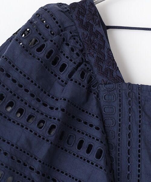 SEASON STYLE LAB / シーズンスタイルラボ ロング・マキシ丈ワンピース | STRIPE CUTWORK SHORT SLEEVE DRESS | 詳細8