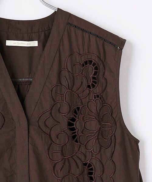 SEASON STYLE LAB / シーズンスタイルラボ ロング・マキシ丈ワンピース | Poplin Daisy Cutwork Sleeveless Dress | 詳細3
