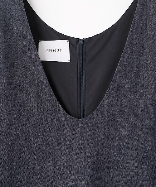 SEASON STYLE LAB / シーズンスタイルラボ ロング・マキシ丈ワンピース | 反応染デニムワンピース | 詳細5