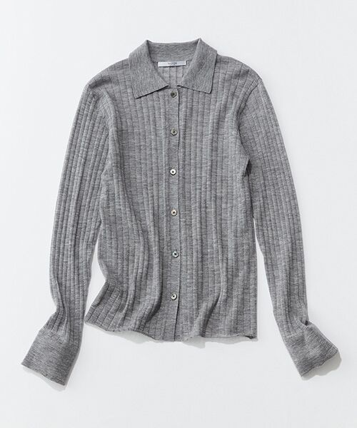SEASON STYLE LAB/シーズンスタイルラボ カシミヤシアーポロニット グレー 38 SEASON STYLE LAB/シーズンスタイルラボ カシミヤシアーポロニット グレー 38