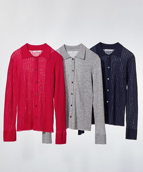 SEASON STYLE LAB / シーズンスタイルラボ カーディガン・ボレロ | カシミヤシアーポロニット | 詳細12