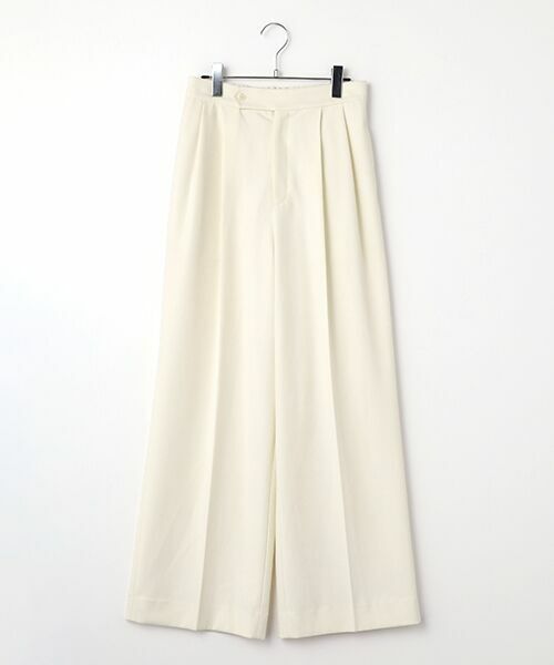 SEASON STYLE LAB/シーズンスタイルラボ ワイドタックパンツ オフホワイト 40 SEASON STYLE LAB/シーズンスタイルラボ ワイドタックパンツ オフホワイト 40