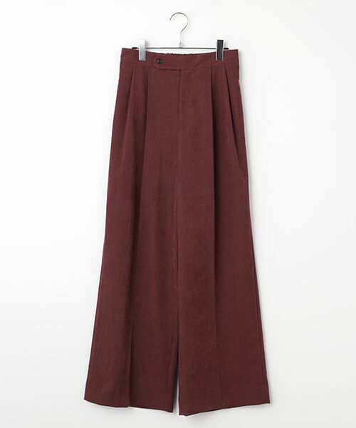 SEASON STYLE LAB/シーズンスタイルラボ ワイドタックパンツ バーガンディ 40 SEASON STYLE LAB/シーズンスタイルラボ ワイドタックパンツ バーガンディ 40