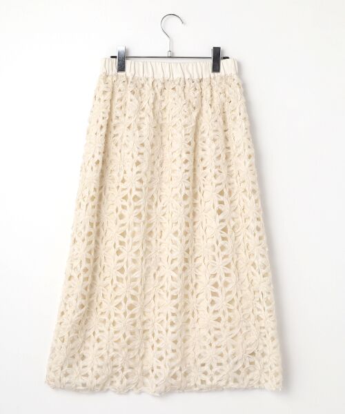 SEASON STYLE LAB / シーズンスタイルラボ ロング・マキシ丈スカート | フラワーレーススカート | 詳細1